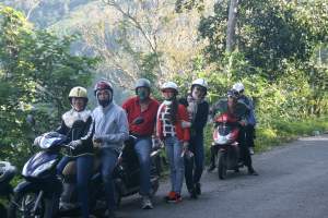 group photo on bikes